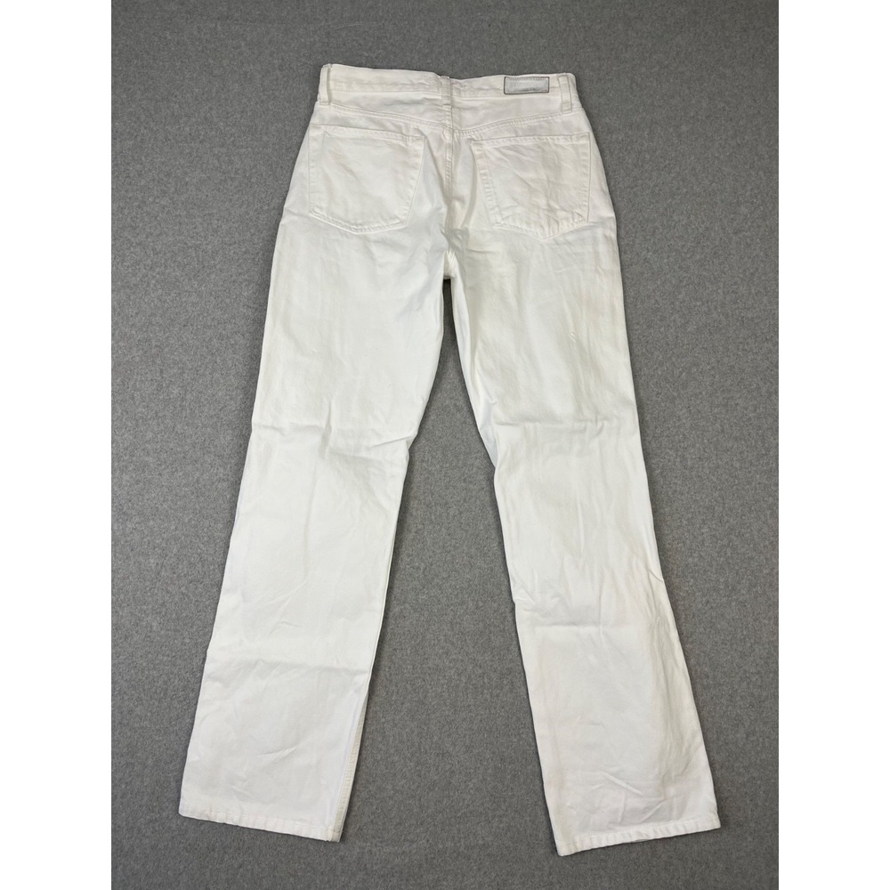 RE/Done Jeans Womens 30 White 90s High Rise Loose Fit Button Fly‎ Distressed - Picture 12 of 12